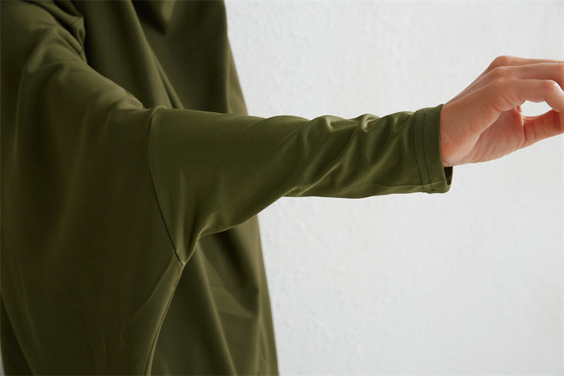 HS0430 Ensemble deux pièces jilbab haut et jupe couleur unie