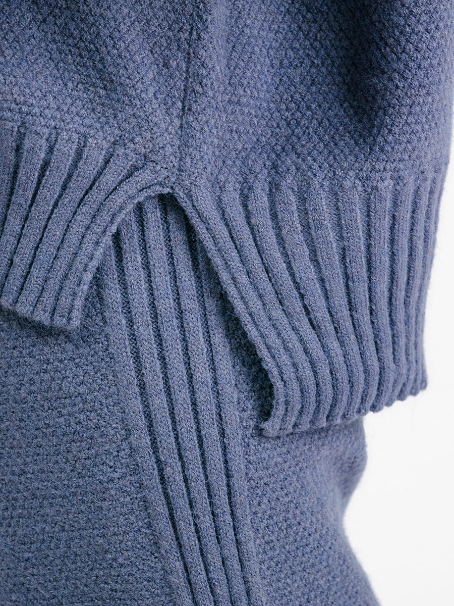 HS0473 New autumn and winter knitted 2 PCS SET crew neck