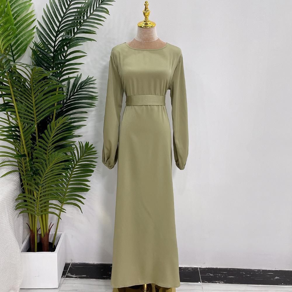 HASASERIES HS0708 Solid Color Robe Dress