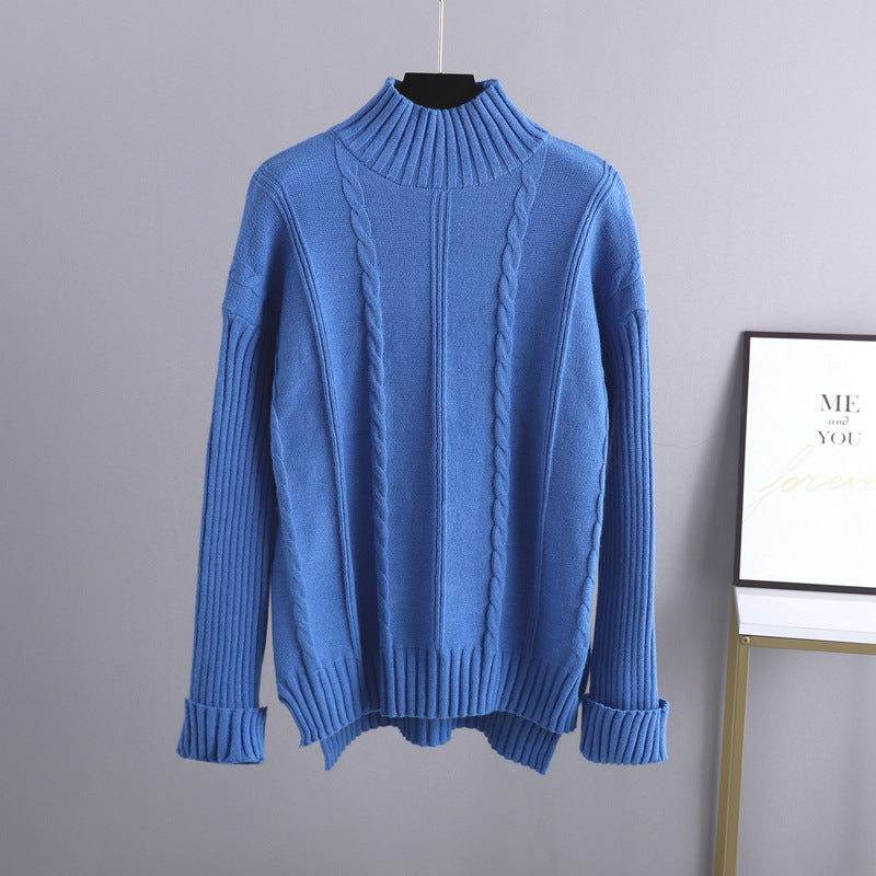 HS0474 autumn and wither knitted 2 PCS SET Mid neck sweater