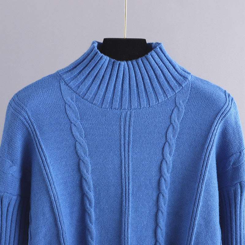 HS0474 autumn and wither knitted 2 PCS SET Mid neck sweater