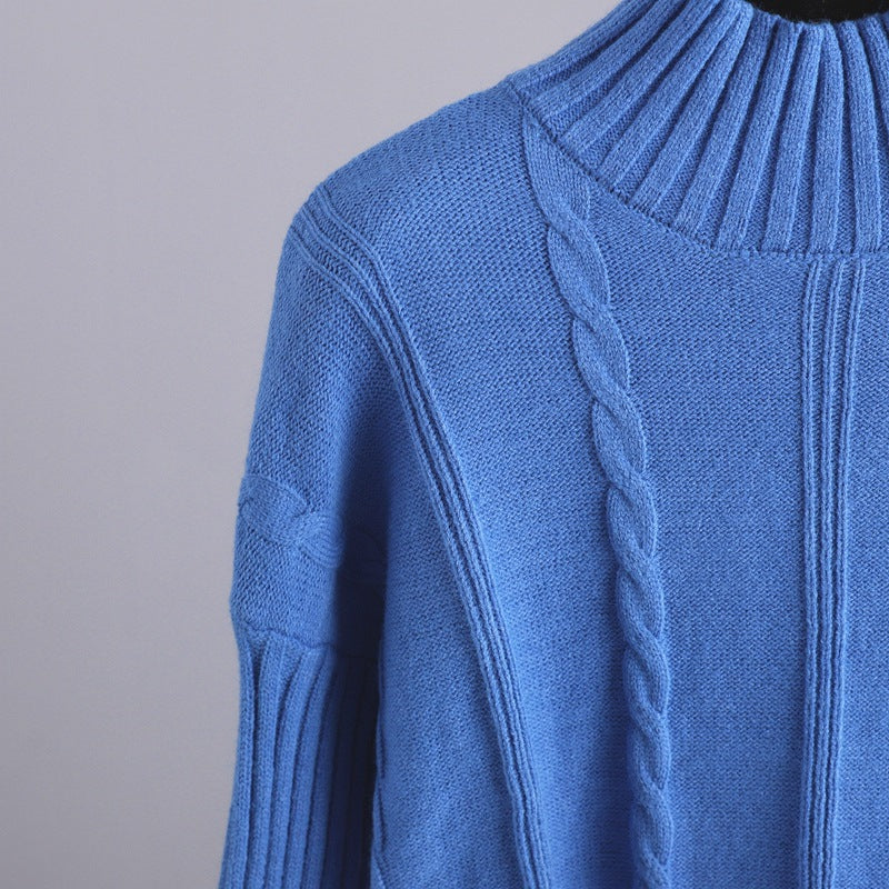 HS0474 autumn and wither knitted 2 PCS SET Mid neck sweater
