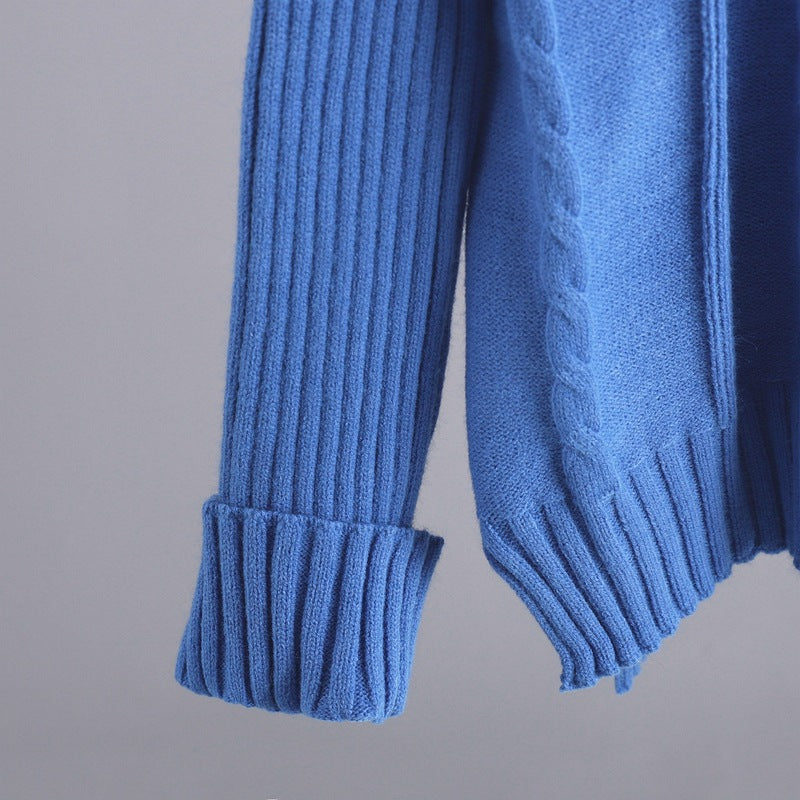 HS0474 autumn and wither knitted 2 PCS SET Mid neck sweater