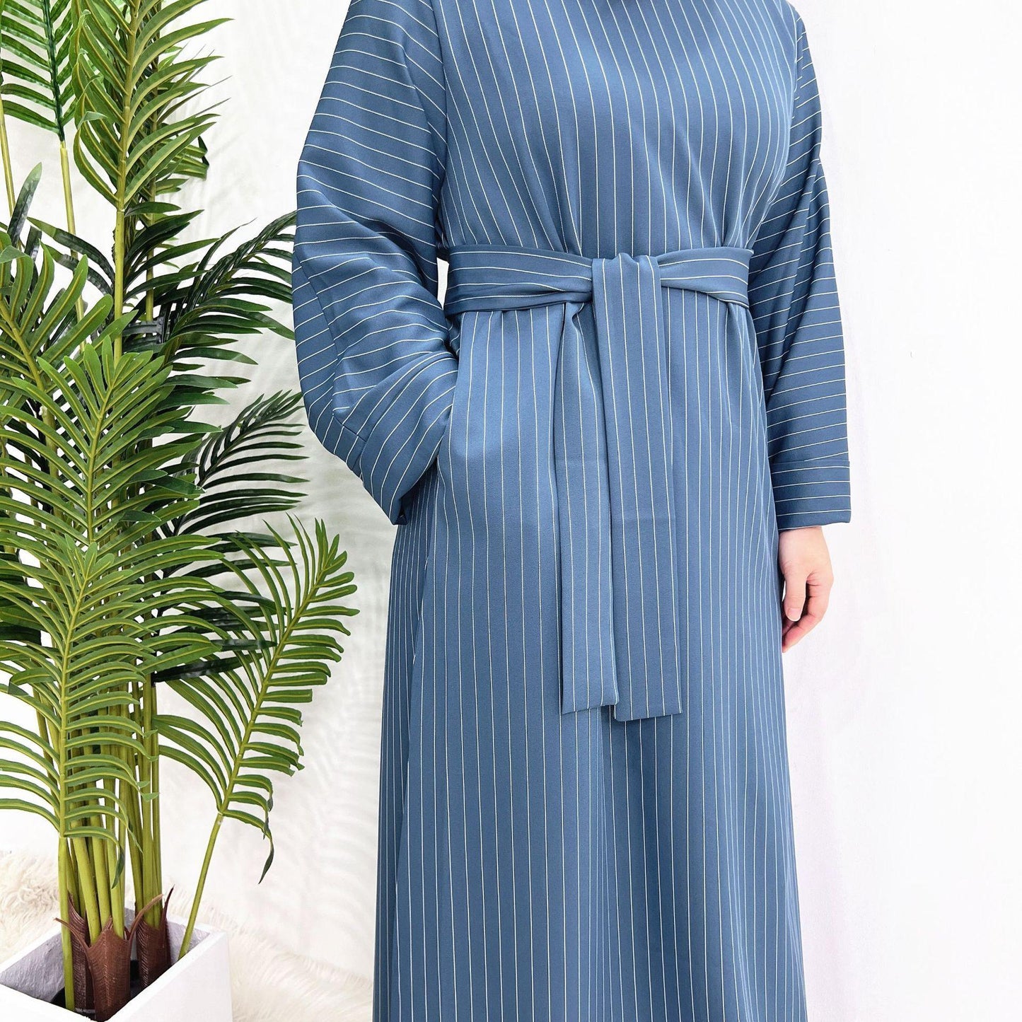 HASASERIES HS0707 Striped maxi dress