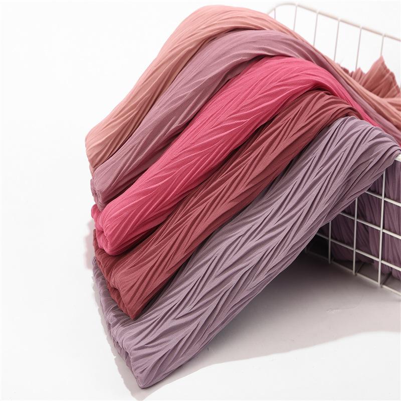 HASASERIES HS1137 Pearl Chiffon Baotou Scarf