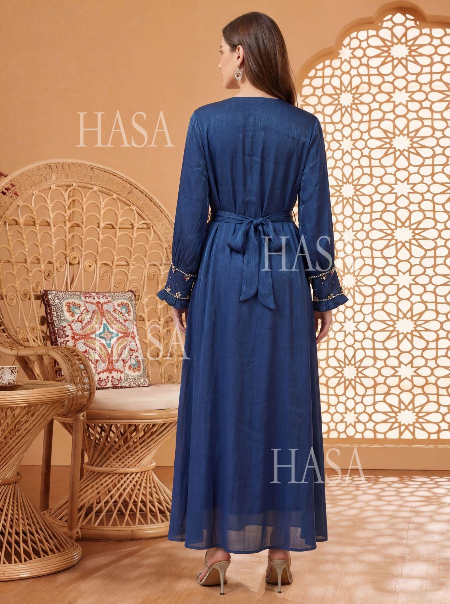 HASA HS6760 Elegant Flowing Occasion Abaya
