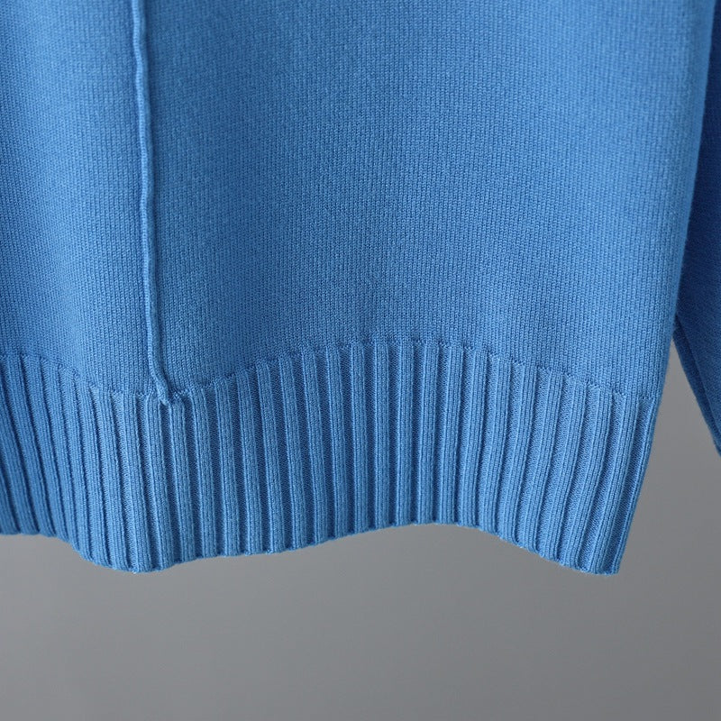 HS0475 Knitted 2 PCS SET warm fabric lapel sweater
