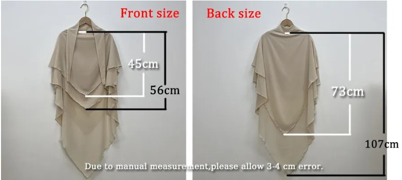 HS0453 Solid Color Chiffon Turban Middle East Dubai Turkey Solid Color Double Layer Big Turban