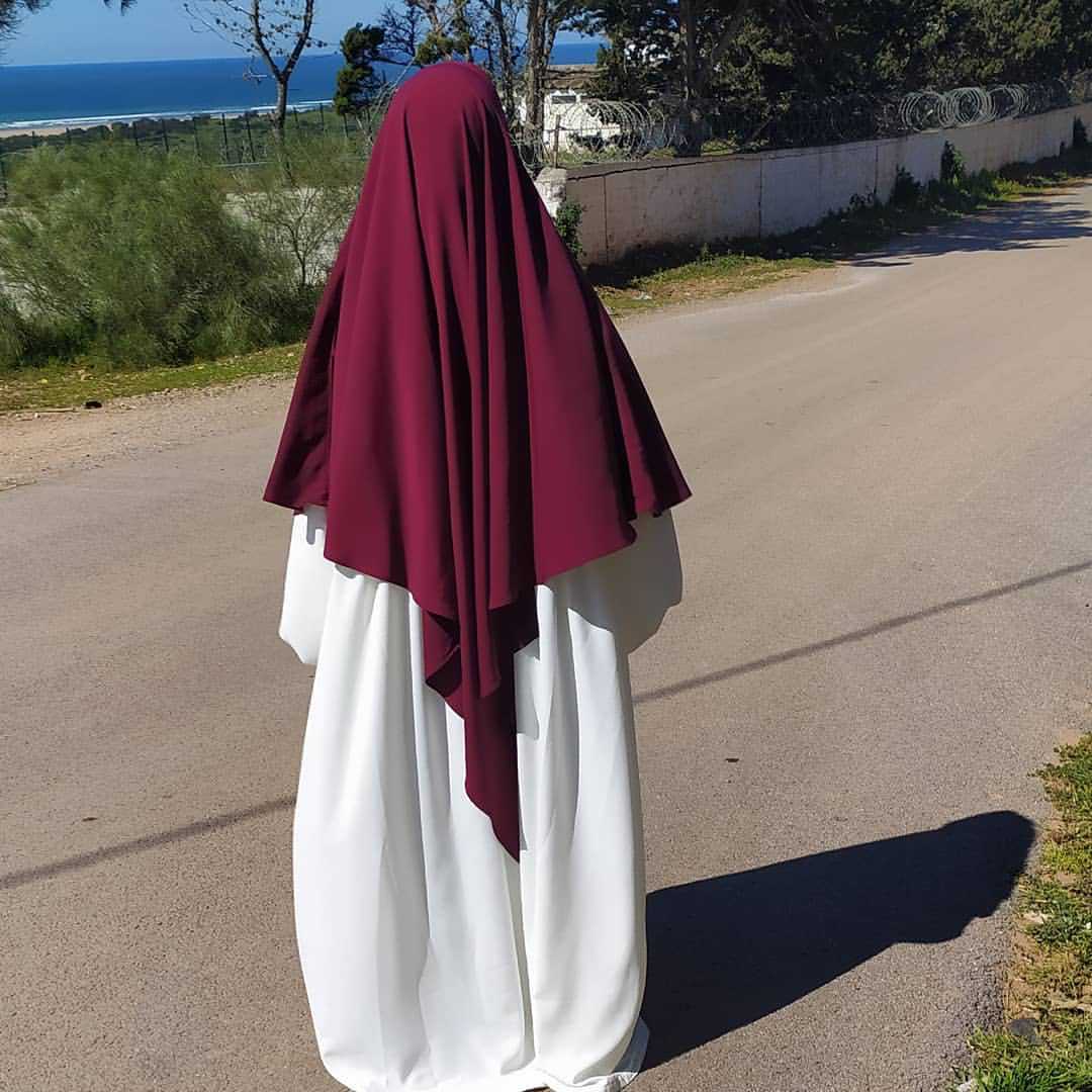 HS0455 Nidha Khimar de couleur unie