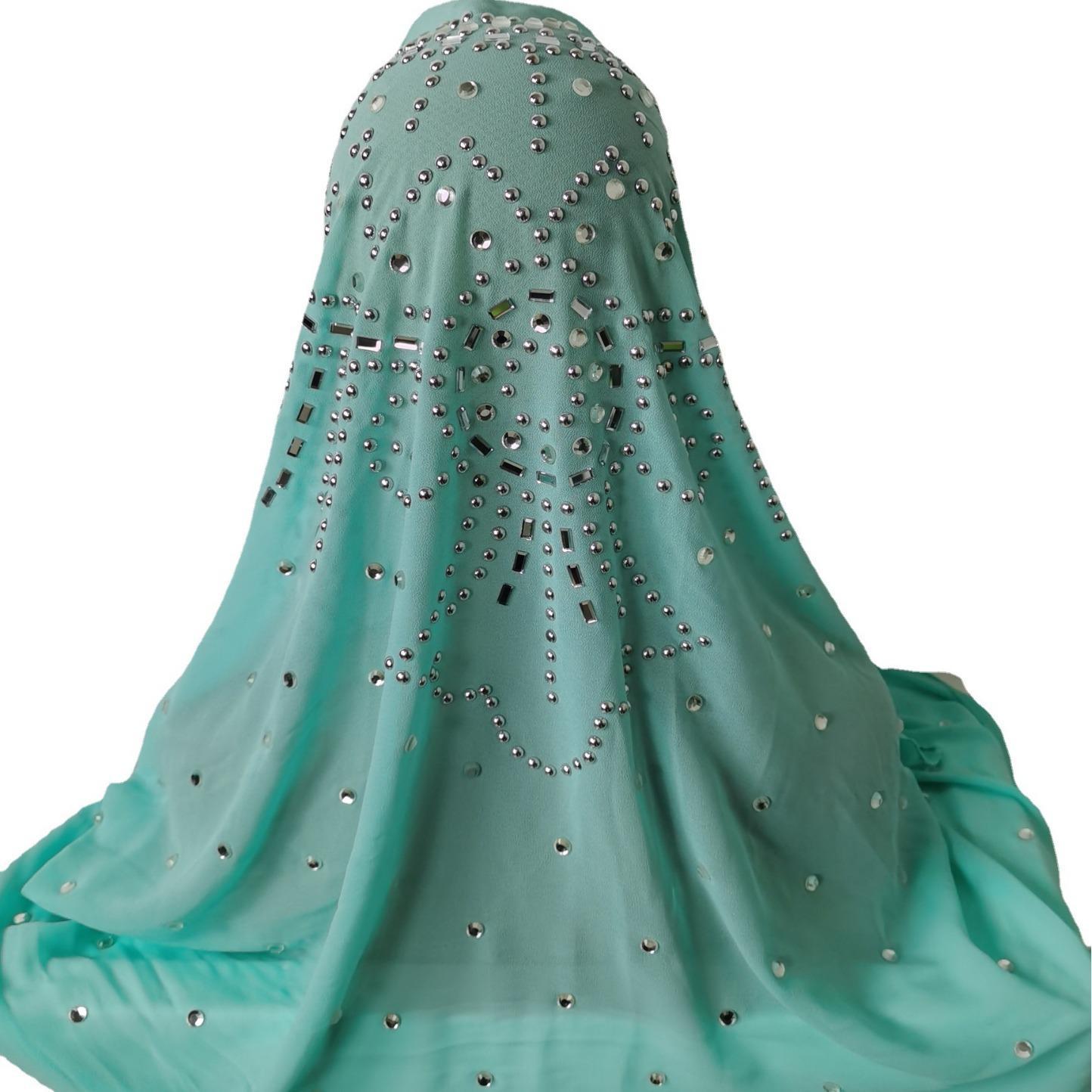 HASASERIES HS1035 Chiffon Fabric Diamond Headband