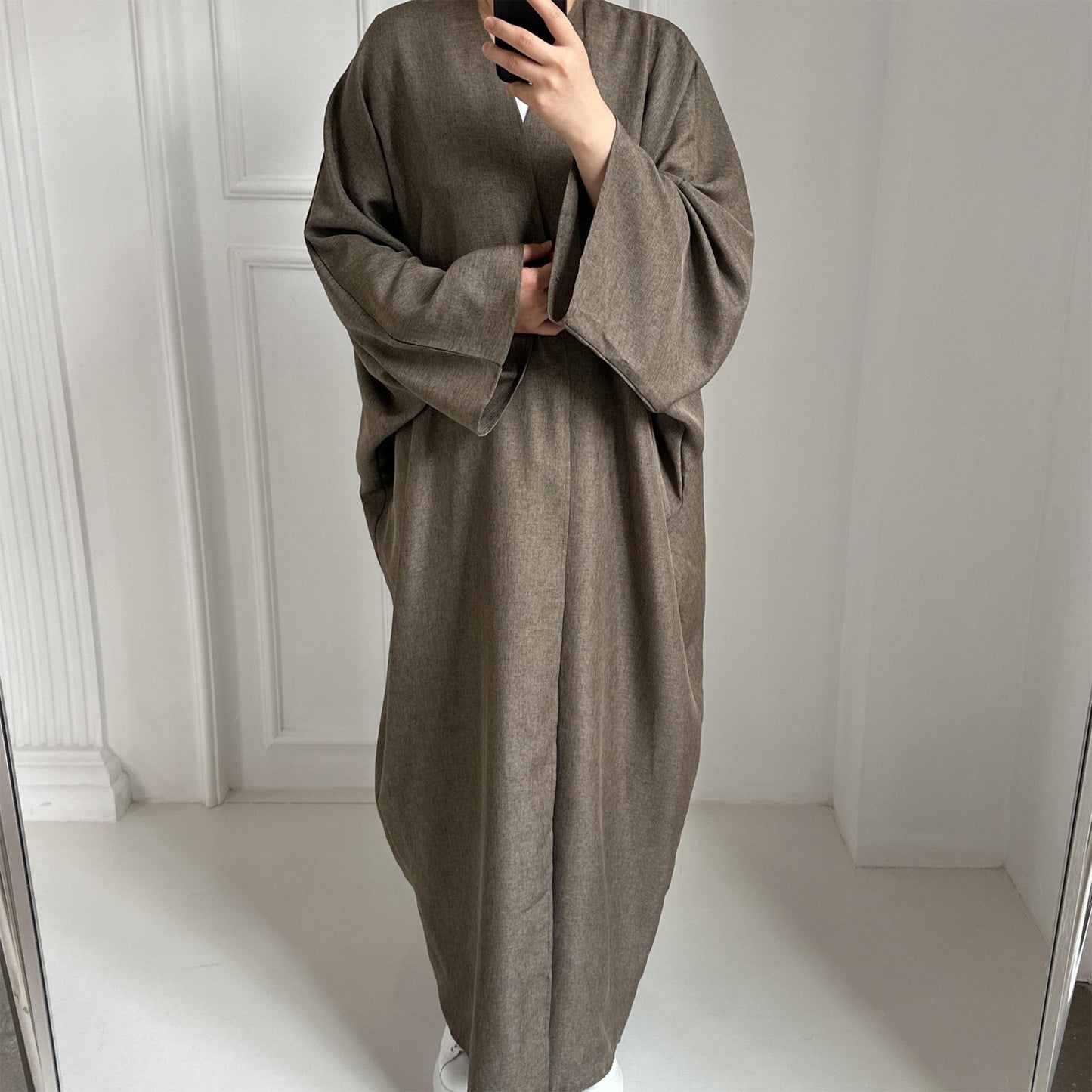 HASASERIES HS0714 Cardigan décontracté de couleur unie grande taille