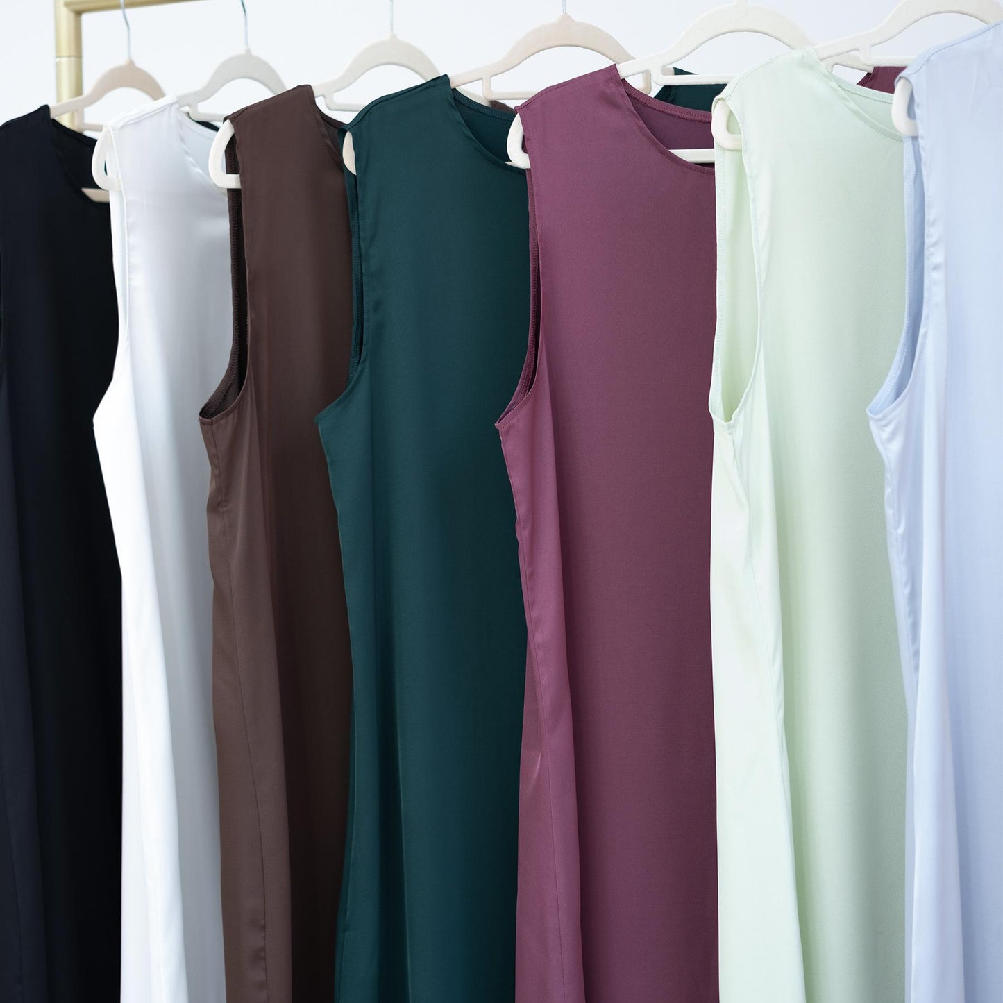 HASASERIES HS1018 Solid Color Bottoming Vest Dress