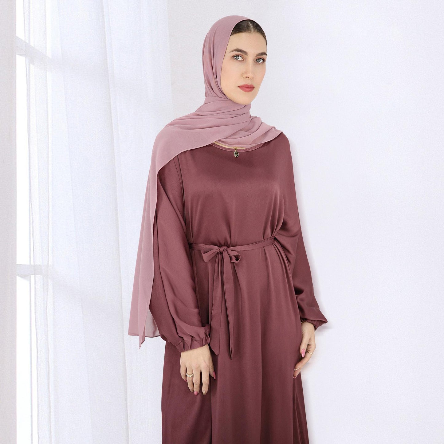 HASASERIES HS0712 Solid Large Multi Color Robe Dress