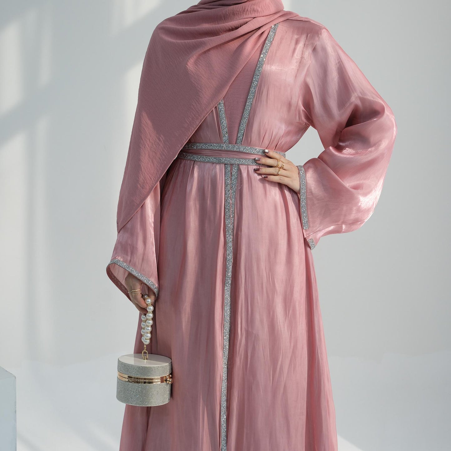HASASERIES HS1184 Ensemble 2 pièces cardigan + robe intérieure