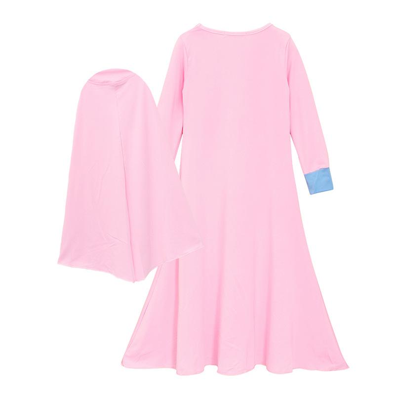 HASASERIES HS1208 Ensemble 2 pièces, Abaya pour enfant avec Khimar une couche.