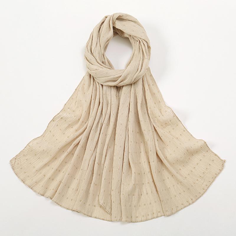 HASASERIES HS1122 Pure Color Cotton and Linen Long Scarf