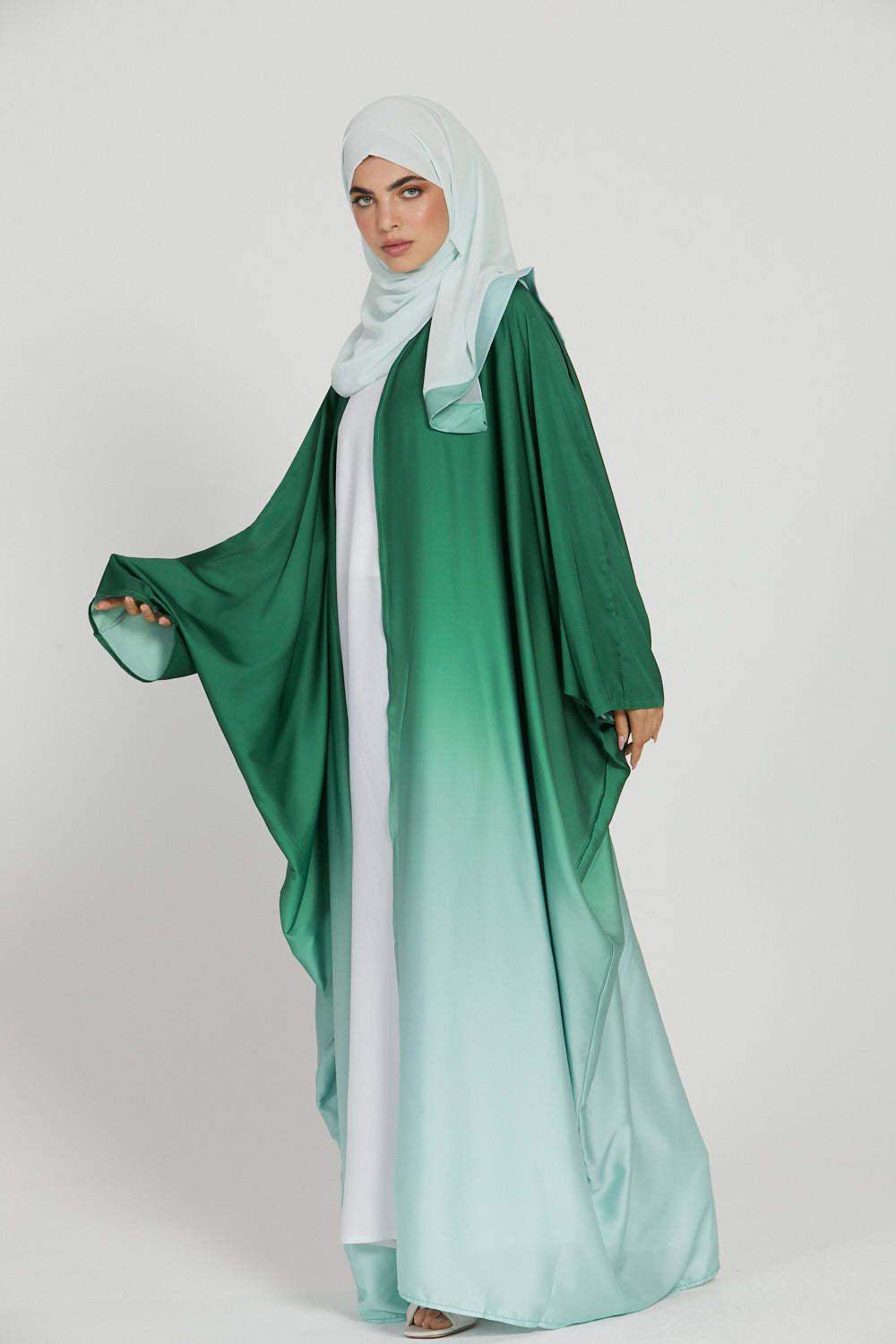 HASASERIES HS0928 Loose Gradient Cardigan Abaya