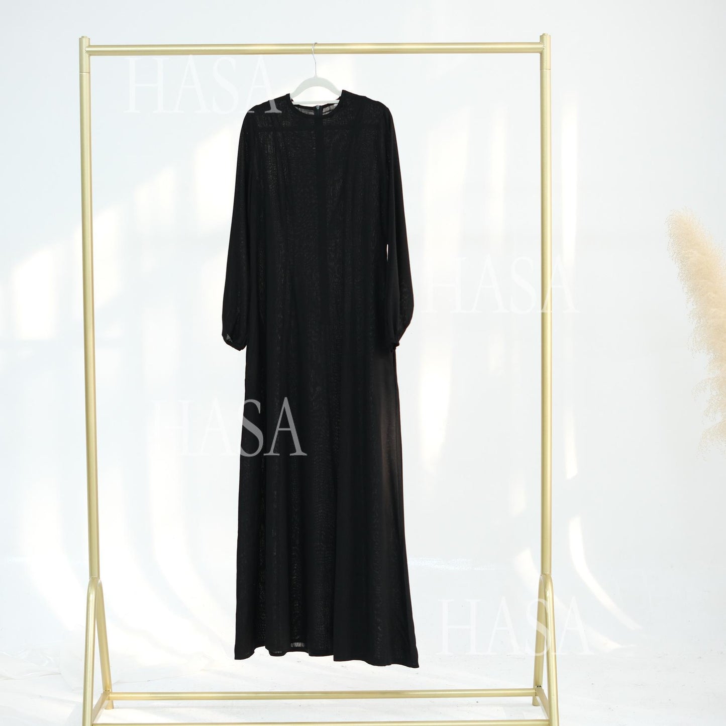 HASA HS5868 Solid Color Swing Comfortable Dress Robe Waist Cinching