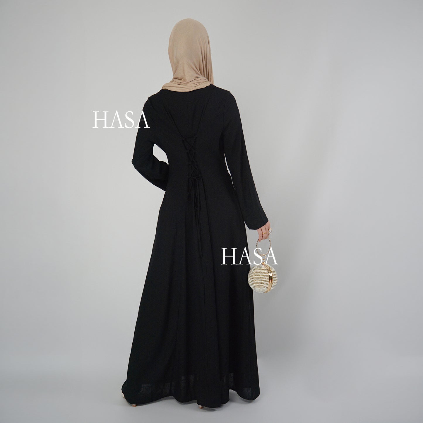 تنورة طويلة أنيقة من HASA HS5866 برباط خصر وتصميم واسع متأرجح