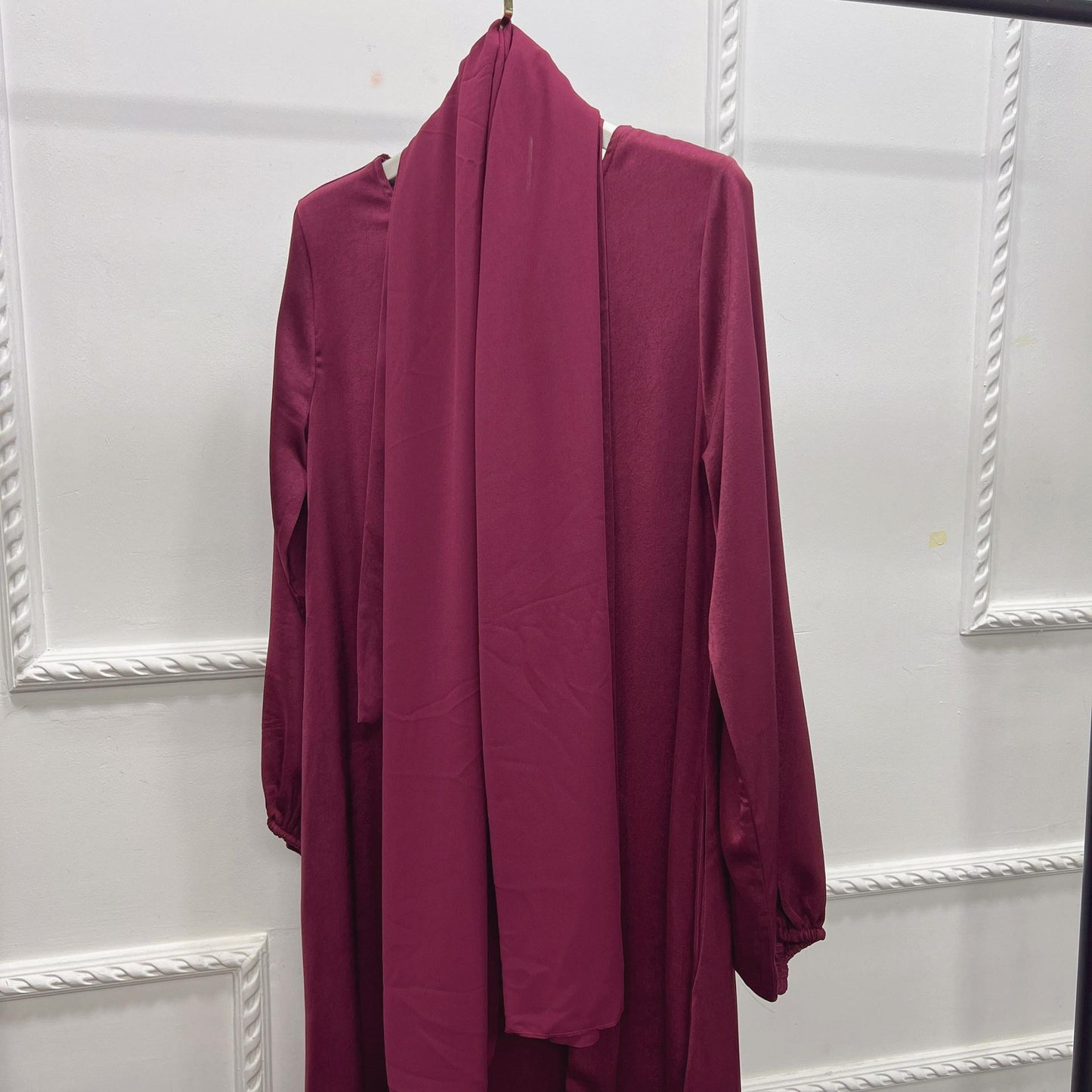 HASASERIES HS0708 Solid Color Robe Dress