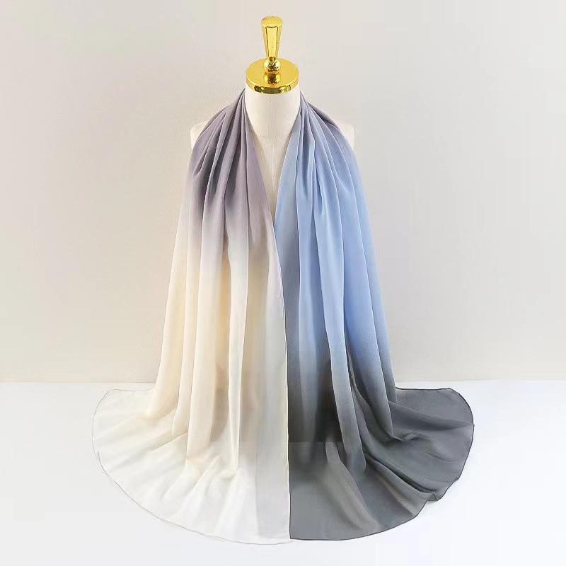 HASASERIES HS1148 New Gradient Chiffon Headscarf