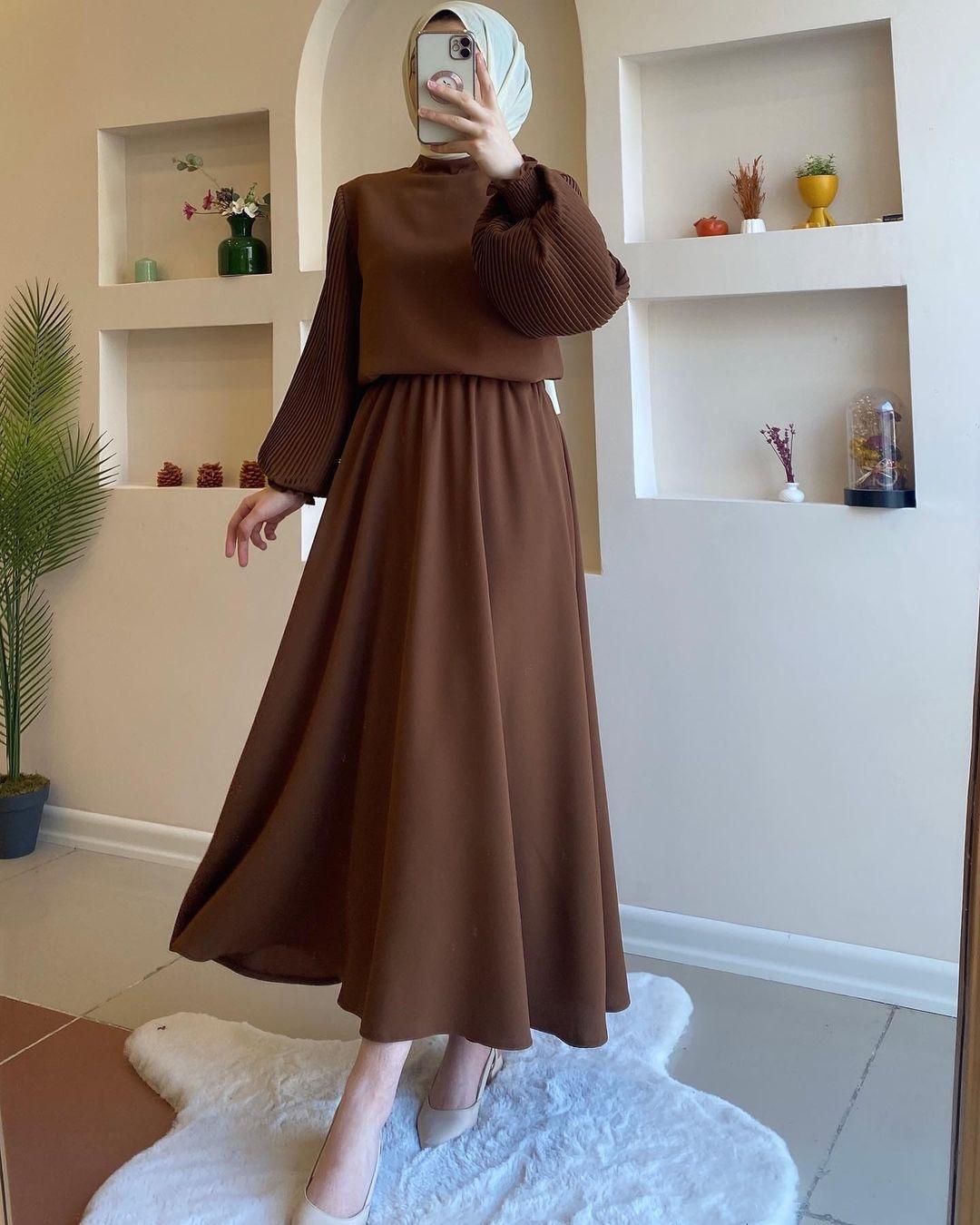 HASASERIES HS0761 Fashion Pleated Lace Up Dress Long Dress