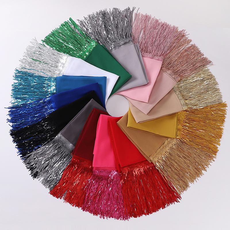 HASASERIES HS1139 Pearl Chiffon Scarf
