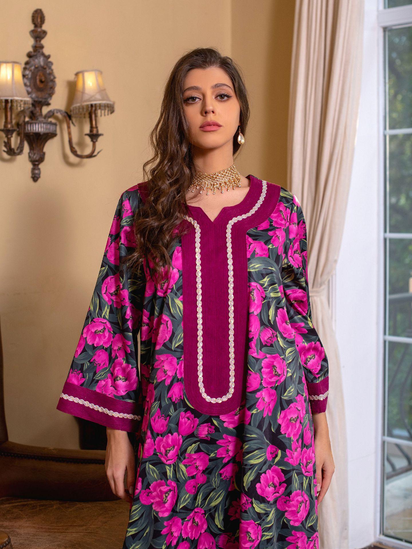 HASASERIES HS1072 Fashion New Product Hot Diamond Printed Dress