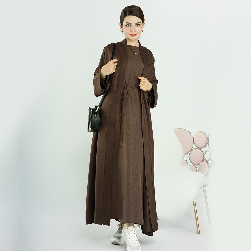 HASASERIES HS0710 2pcs Set Cardigan+Inner Dress