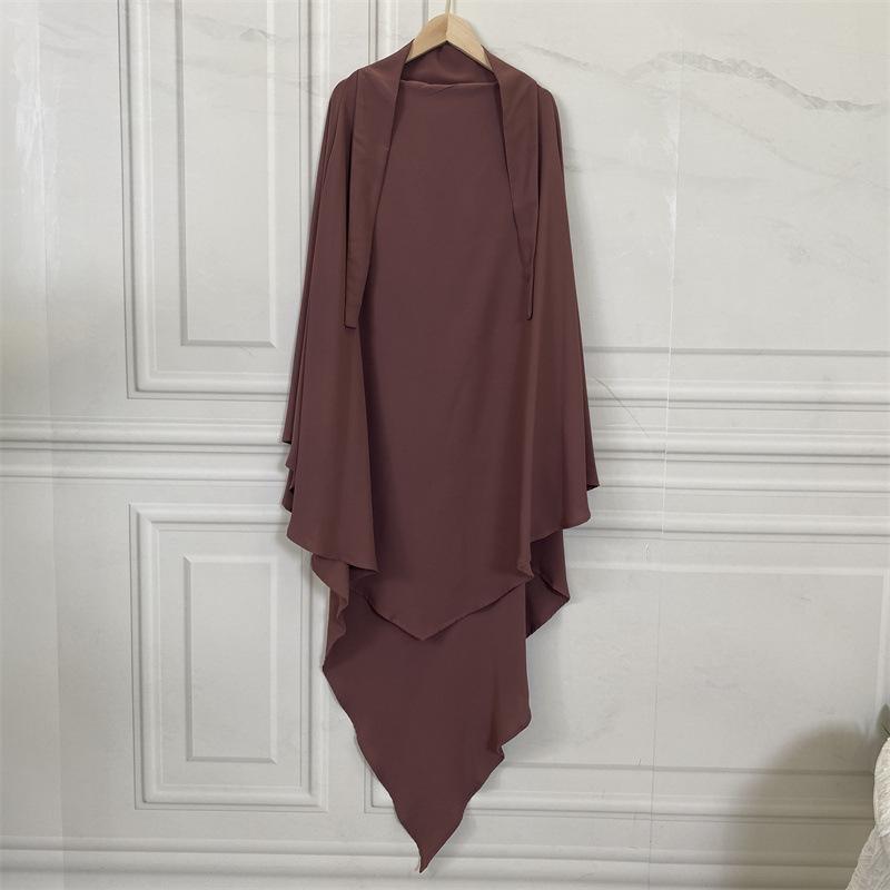 HS0455 Nidha Khimar de couleur unie
