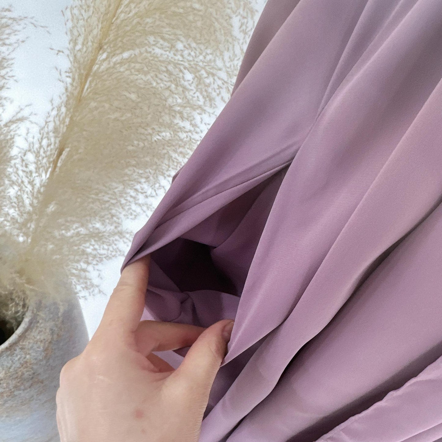 HASASERIES HS1173 Solid Color Hooded Abaya with Side Pocket