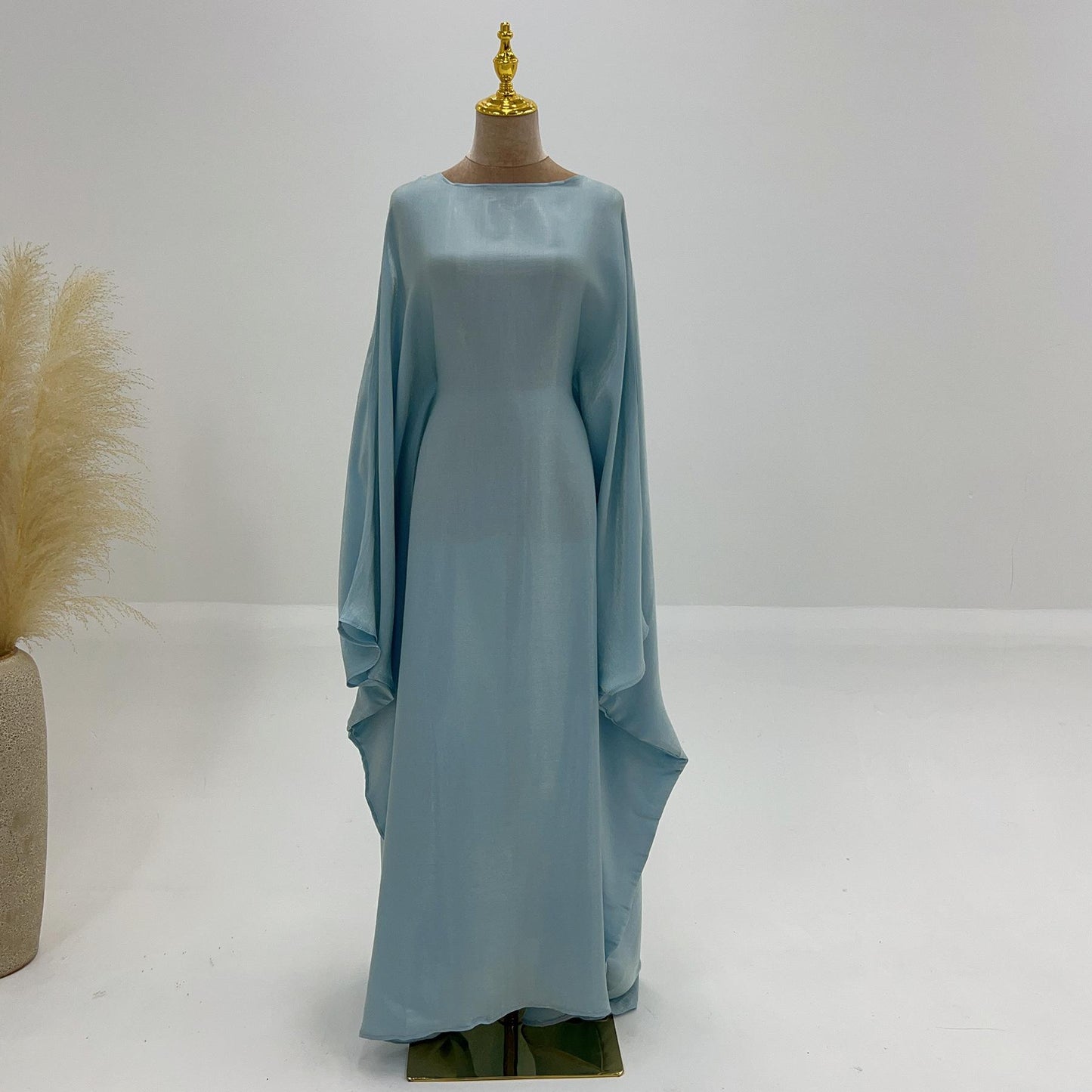 HS1348 Elegant Kaftan in Gold Cotton – 20 Vibrant Colors Available