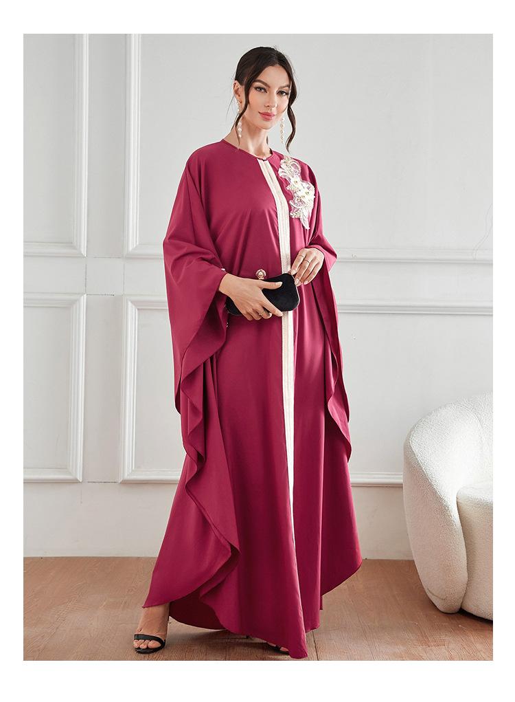 HASASERIES HS1087 New Style Elegant Decal Dress Robe