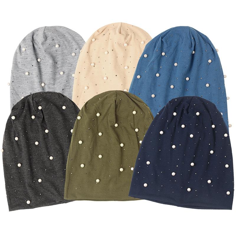 HASASERIES HS1092 Pearl Hot Diamond Pullover Cap