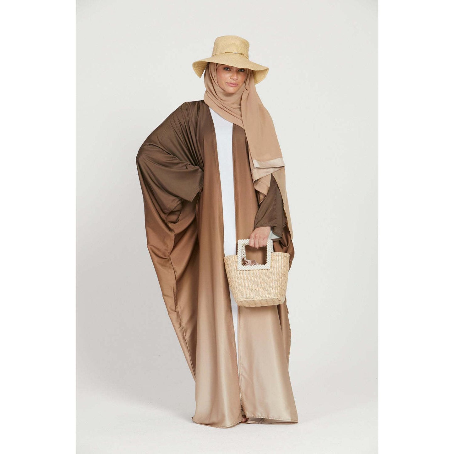 HASASERIES HS0928 Loose Gradient Cardigan Abaya
