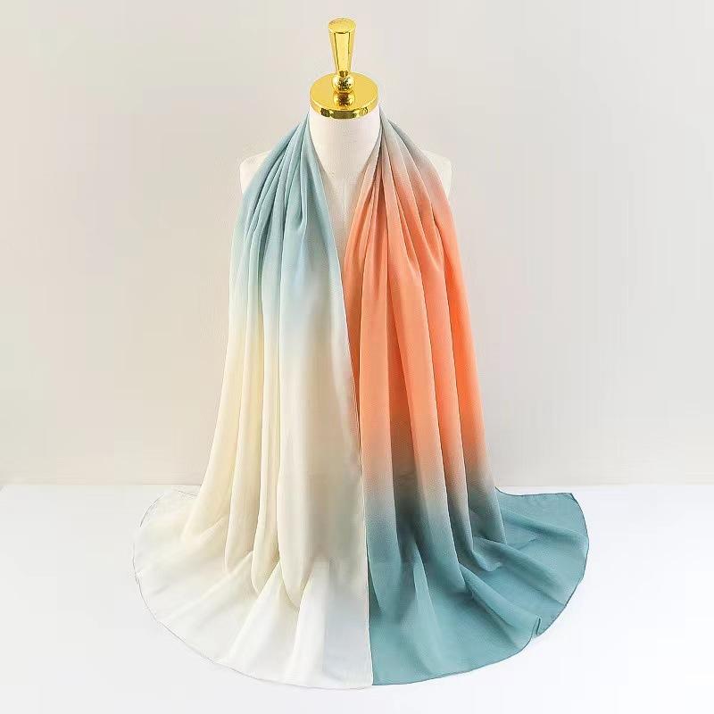 HASASERIES HS1148 New Gradient Chiffon Headscarf