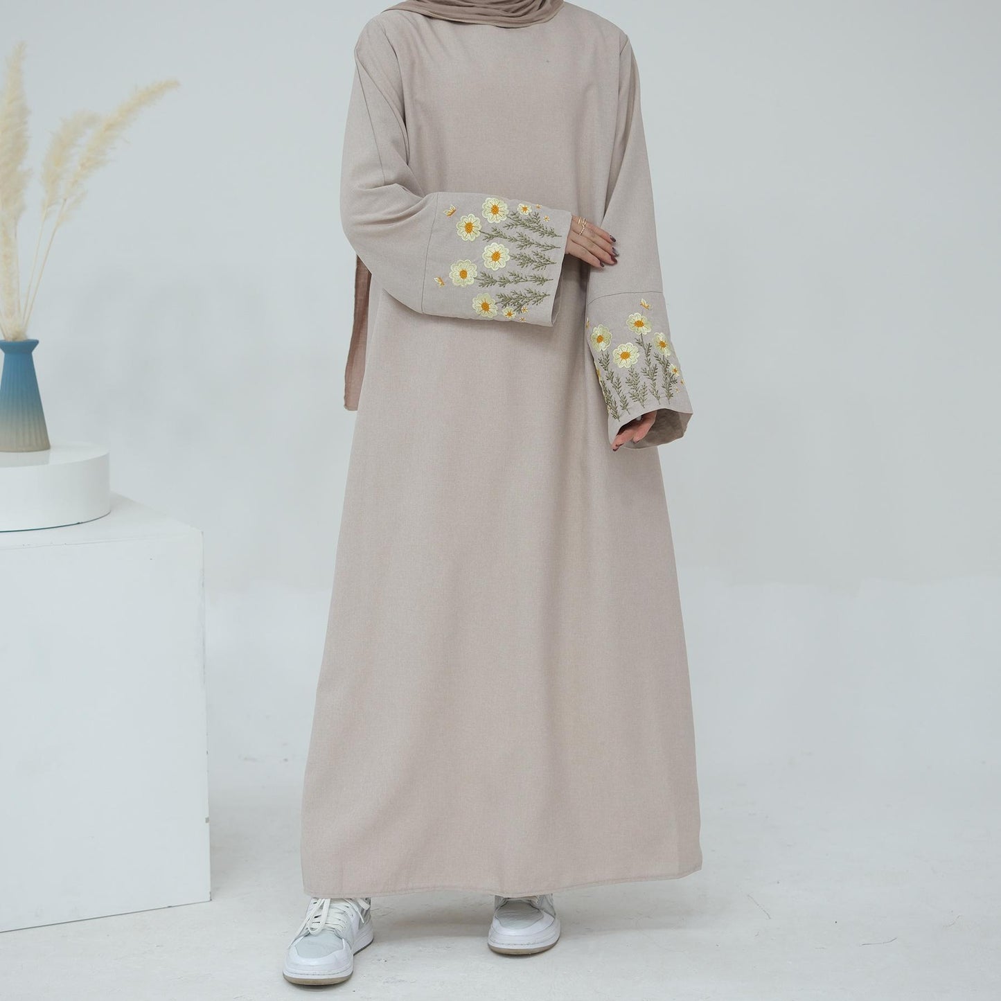 HASASERIES HS1090 Flower Embroidery Elegant Dress