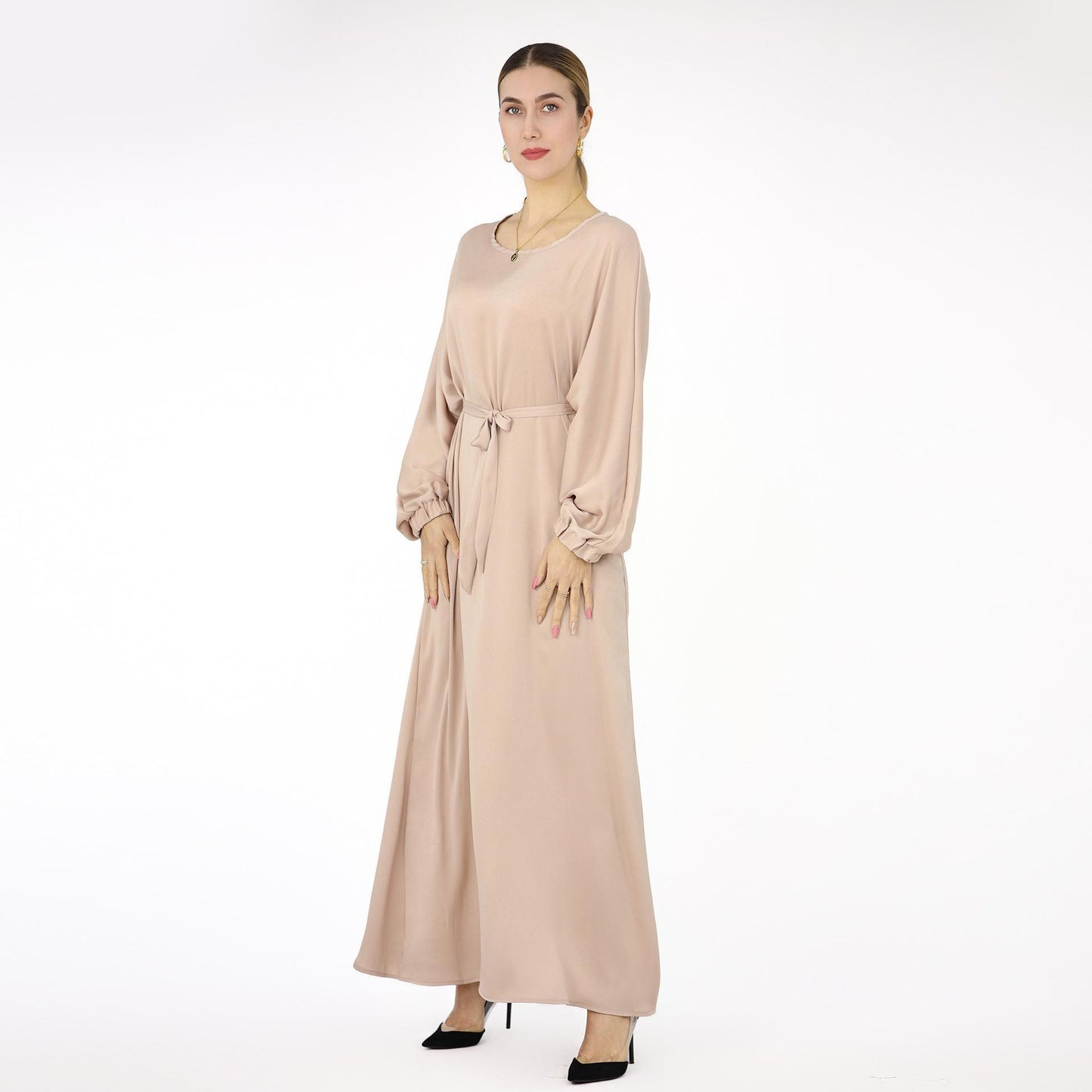 HASASERIES HS0712 Solid Large Multi Color Robe Dress