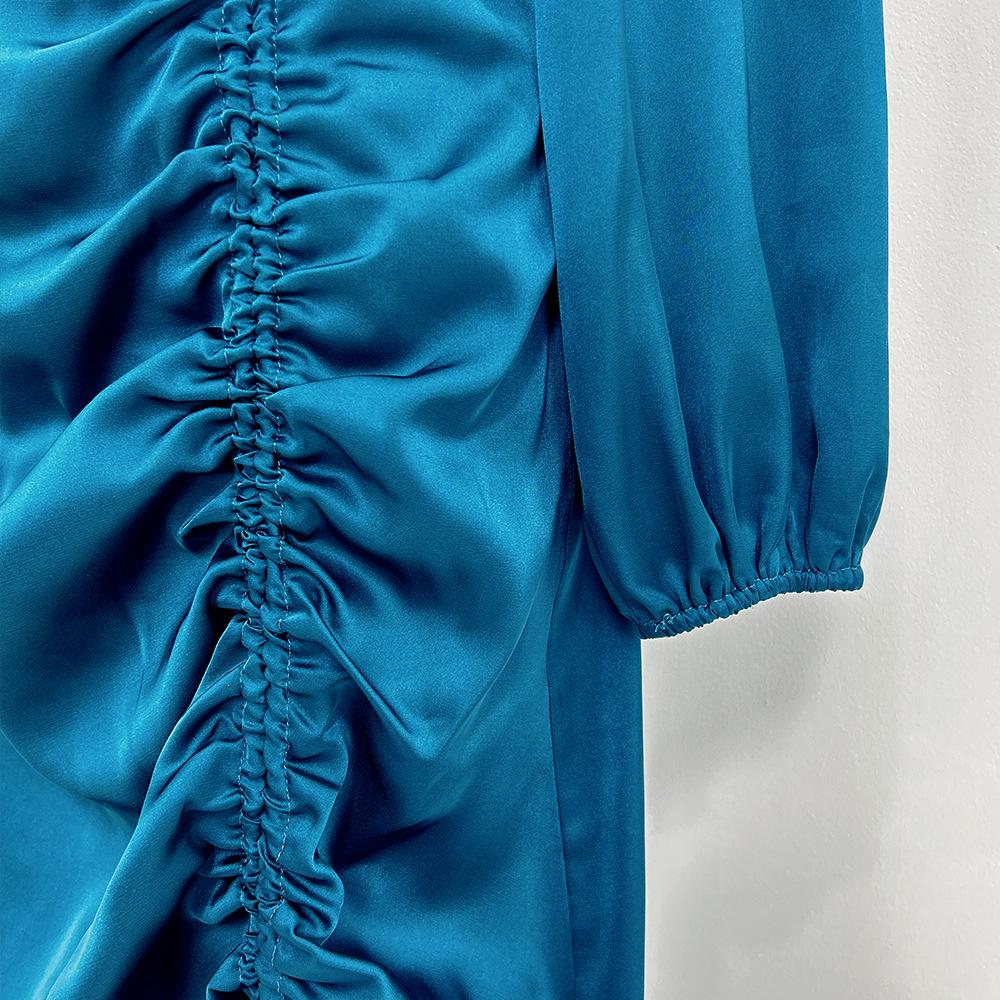 HASASERIES HS1045 Solid Color Large Robe Dress