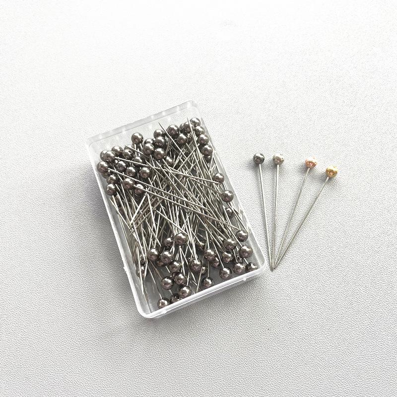 HASASERIES HS1066 100pcs/box Stainless Steel Pearl Breast Needle Scarf Button