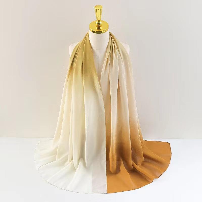 HASASERIES HS1148 New Gradient Chiffon Headscarf