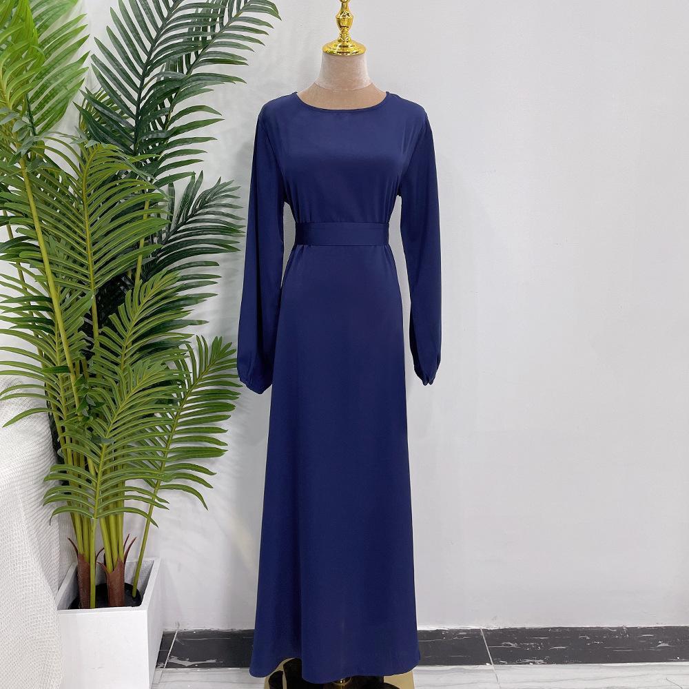 HASASERIES HS0708 Solid Color Robe Dress