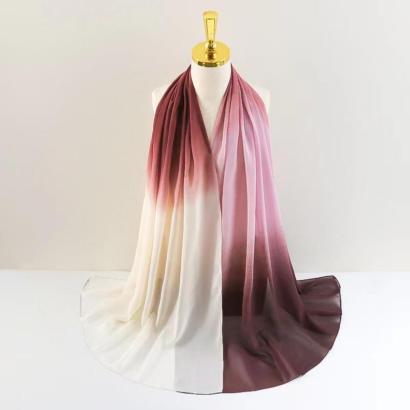 HASASERIES HS1148 New Gradient Chiffon Headscarf