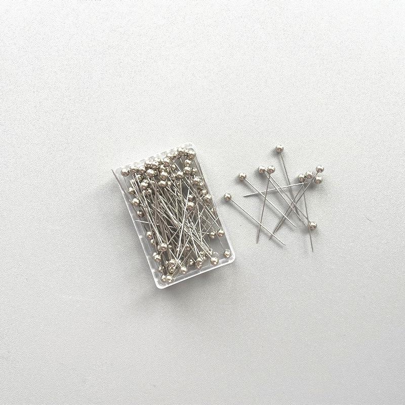 HASASERIES HS1066 100pcs/box Stainless Steel Pearl Breast Needle Scarf Button