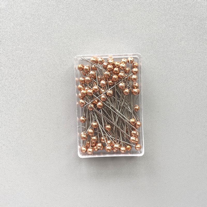 HASASERIES HS1066 100pcs/box Stainless Steel Pearl Breast Needle Scarf Button