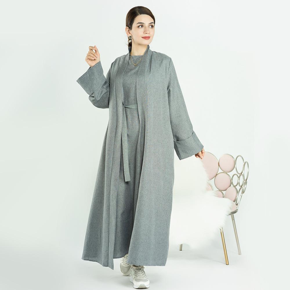 HASASERIES HS0710 2pcs Set Cardigan+Inner Dress