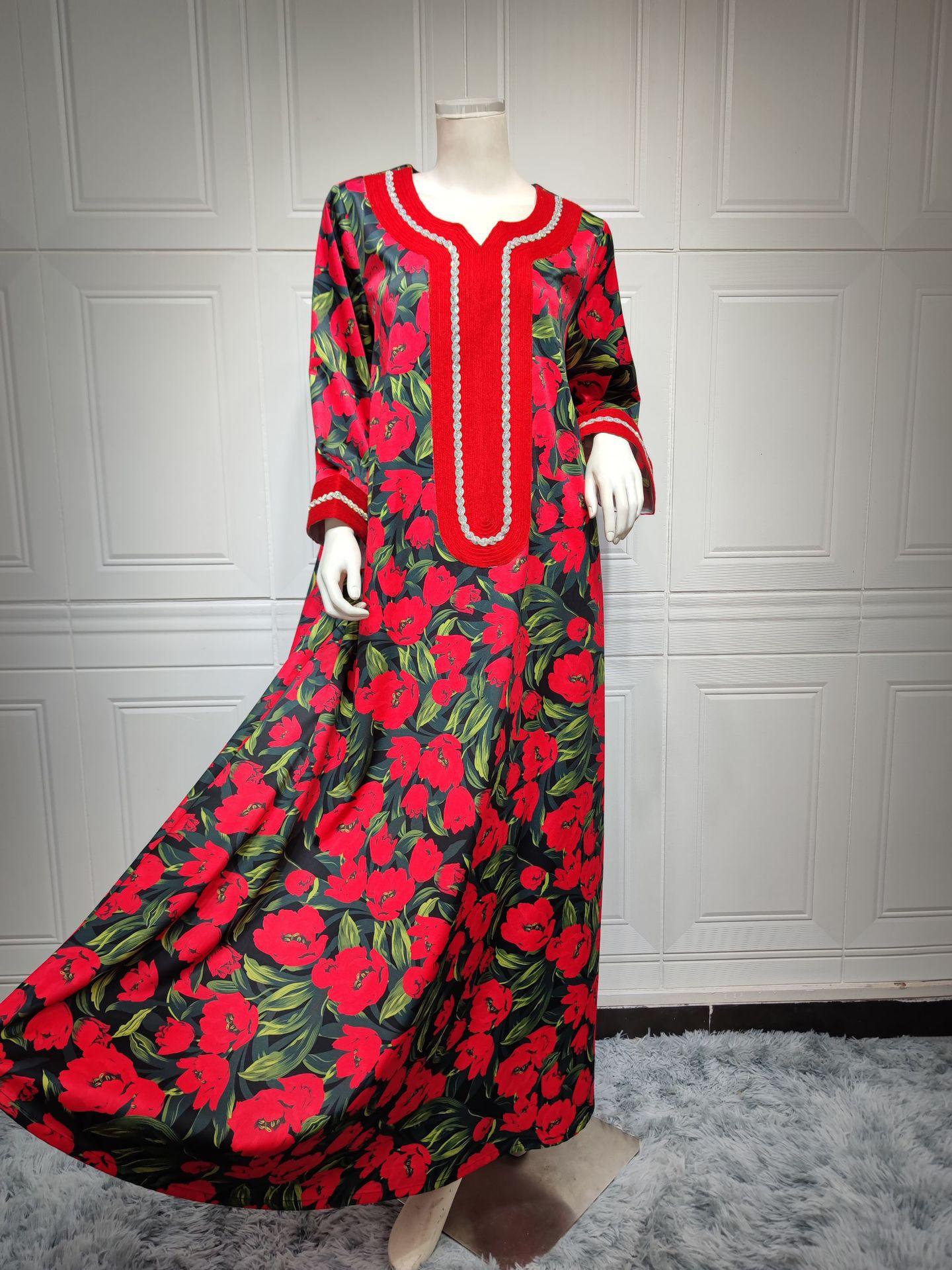 HASASERIES HS1072 Fashion New Product Hot Diamond Printed Dress