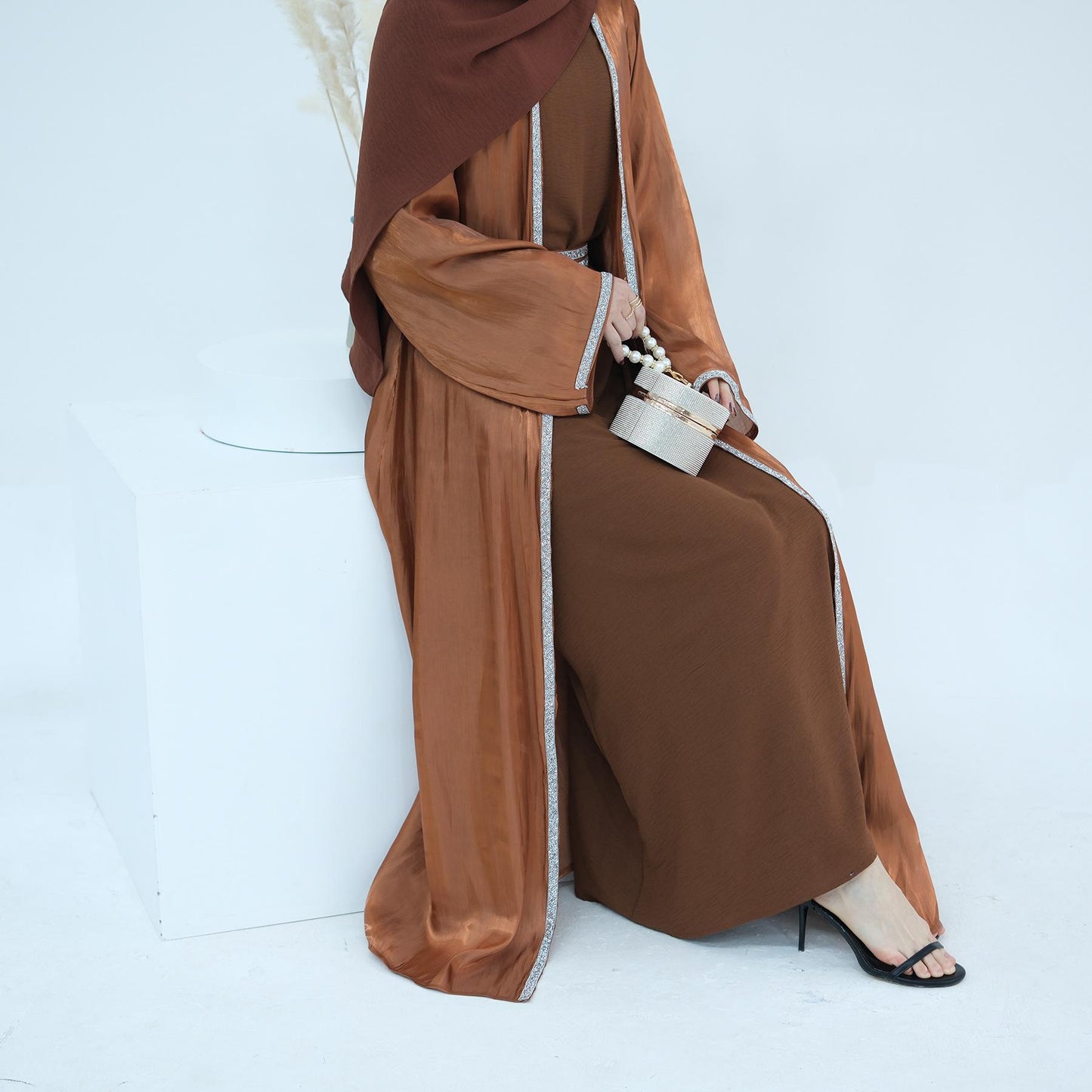 HASASERIES HS1184 Ensemble 2 pièces cardigan + robe intérieure
