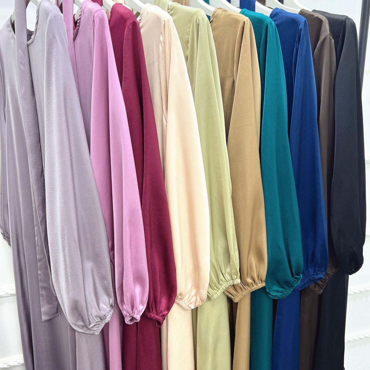 HASASERIES HS0708 Solid Color Robe Dress