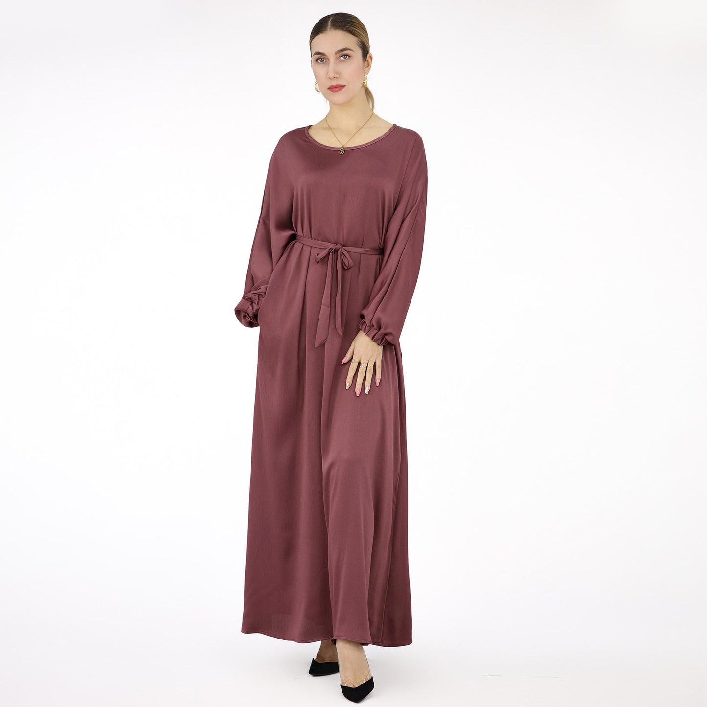 HASASERIES HS0712 Solid Large Multi Color Robe Dress